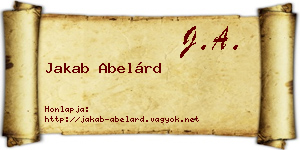 Jakab Abelárd névjegykártya